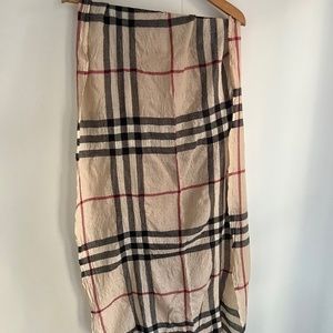 BURBERRY lightweight wool and silk scarf